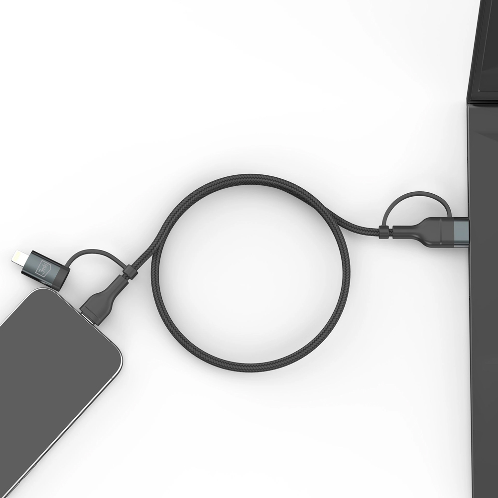 3mk Hyper Cable, minimalistyczny styl i trwałość premium do biura i podróży, elegancki, czarny