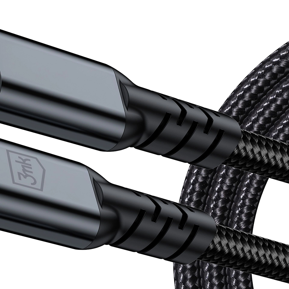 3mk Hyper Cable, trwała konstrukcja, estetyczne zarządzanie przewodami, czarny
