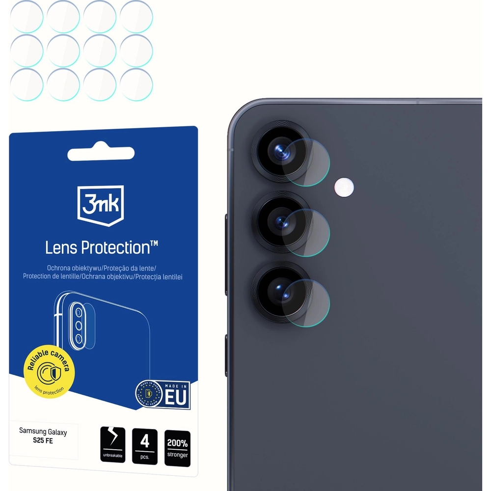 Osłona na aparat 3mk Lens Protection do Galaxy S25 FE, 4 zestawy