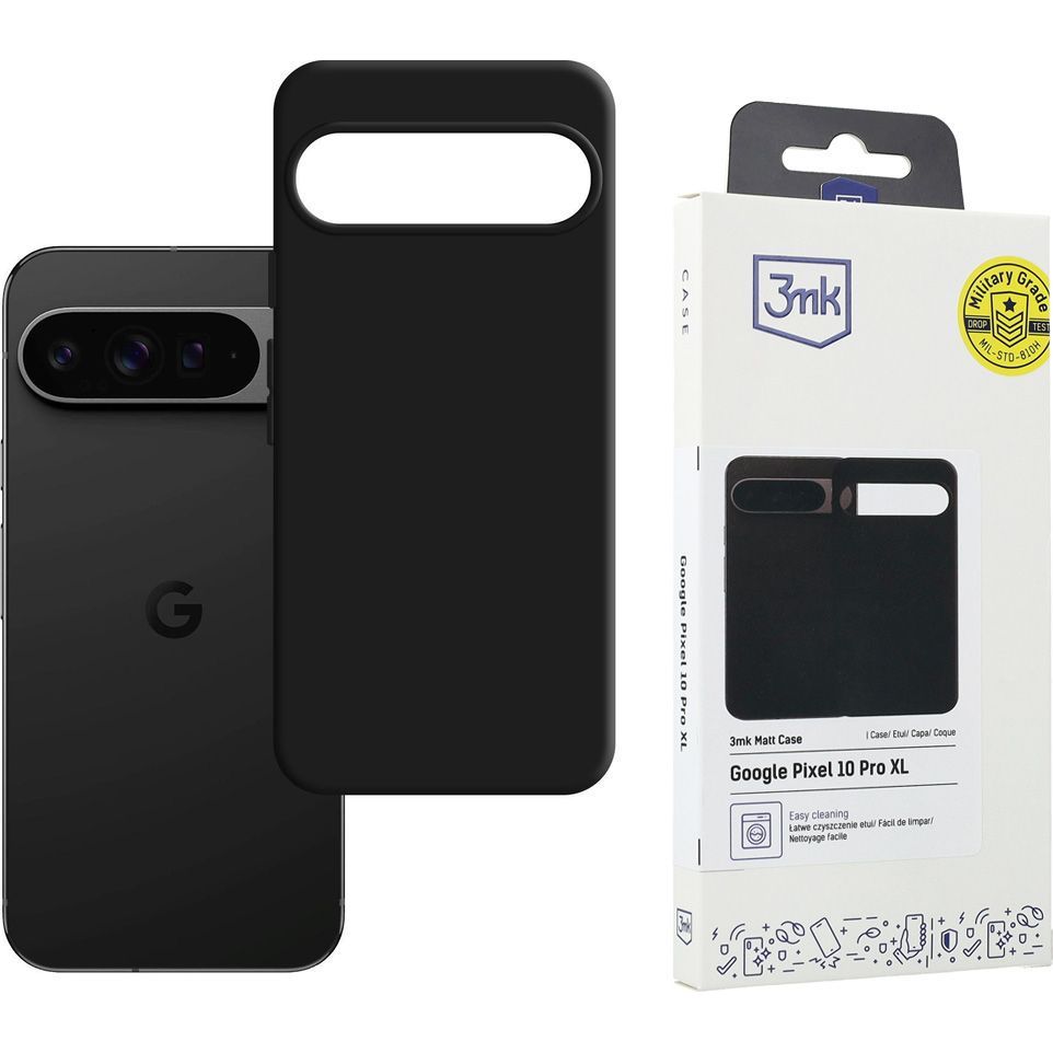 Etui 3mk Matt Case do Google Pixel 10 Pro XL, czarne matowe