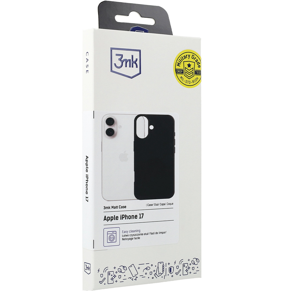 Etui 3mk Matt Case do iPhone 17, czarne