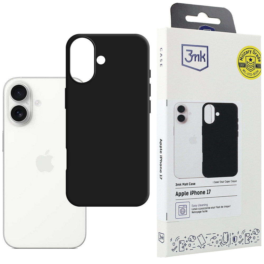 Etui 3mk Matt Case do iPhone 17, czarne