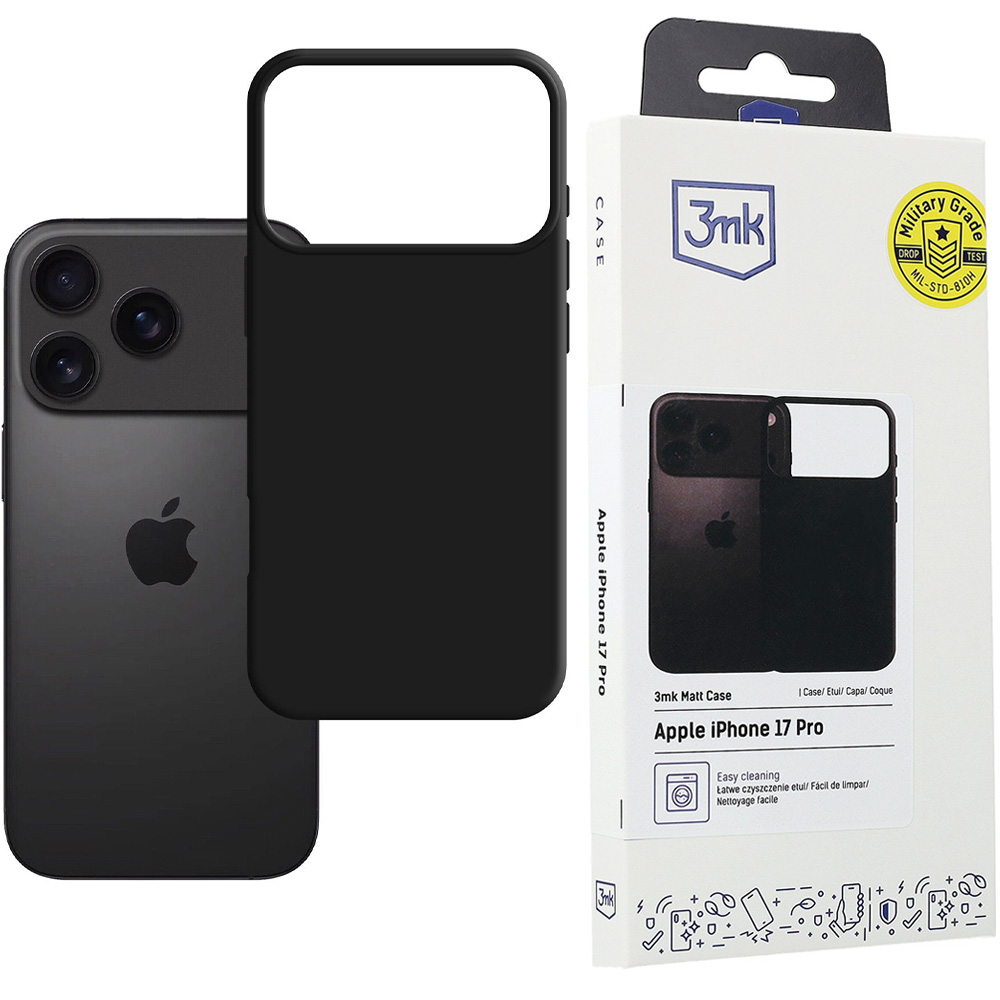 Etui 3mk Matt Case do iPhone 17 Pro, czarne