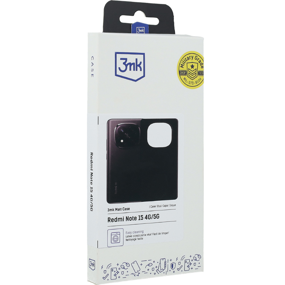 Etui 3mk Matt Case do Xiaomi Redmi Note 15 5G / 4G, czarne matowe