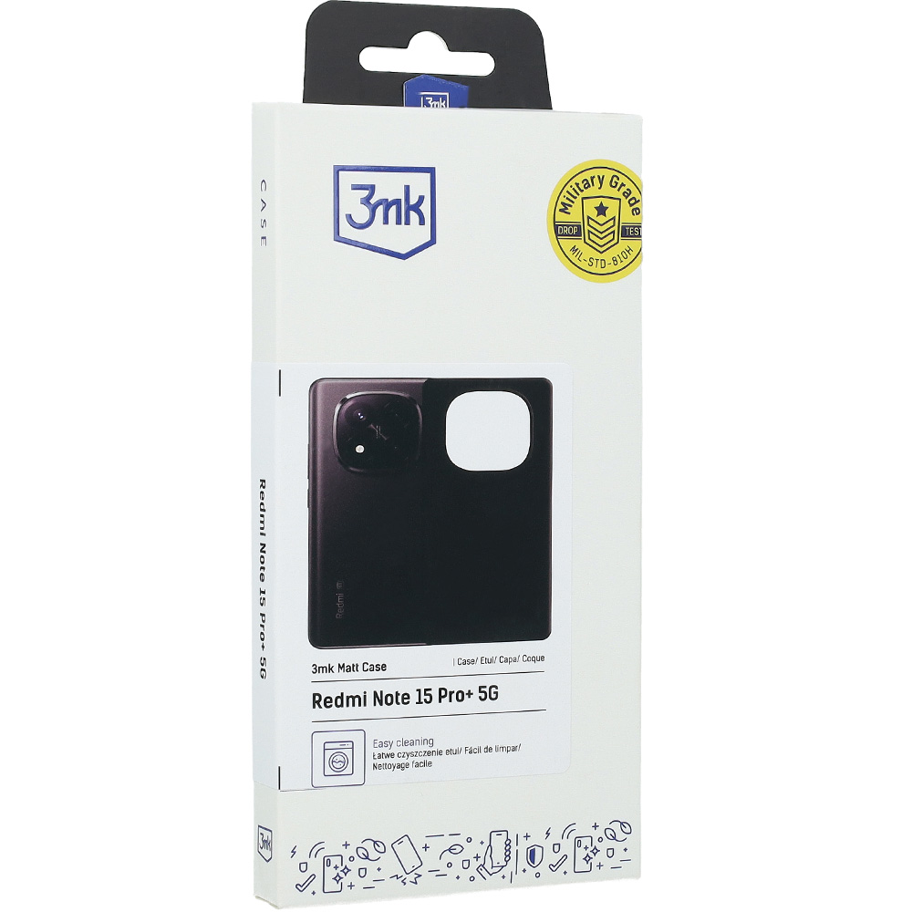Etui 3mk Matt Case do Xiaomi Redmi Note 15 Pro Plus 5G, czarne matowe