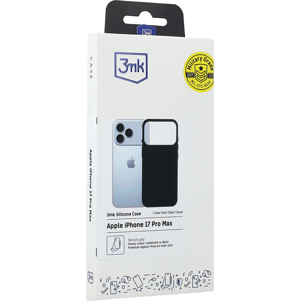 Etui 3mk Silicone Case do iPhone 17 Pro Max, czarne