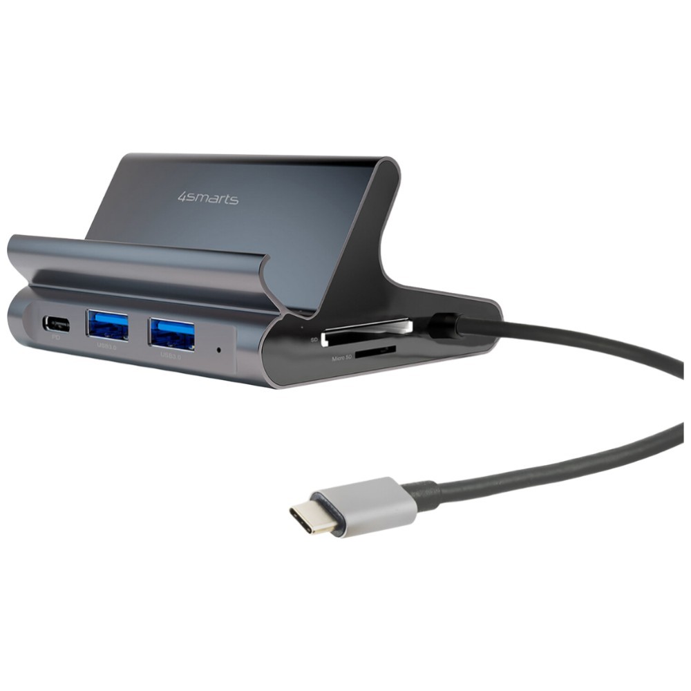 Stacja dokująca 4smarts USB-C ze stojakiem, portami USB-A oraz czytnikiem kart SD i microSD