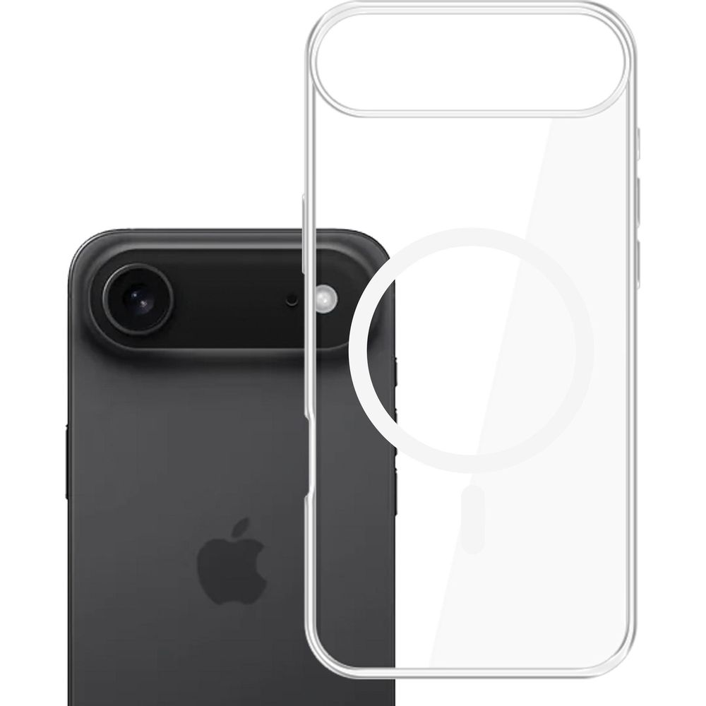 Etui 3mk EverClear MagCase do MagSafe do iPhone Air, przezroczyste z białym, ochrona przed upadkami Military Grade, solidne zabezpieczenie