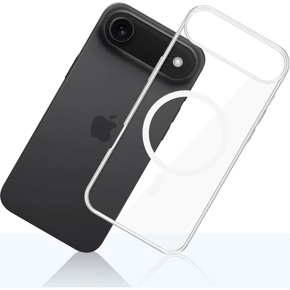 Etui 3mk EverClear MagCase do MagSafe do iPhone Air, przezroczyste z białym, precyzyjne przyciski i wygodna obsługa, ergonomiczne krawędzie