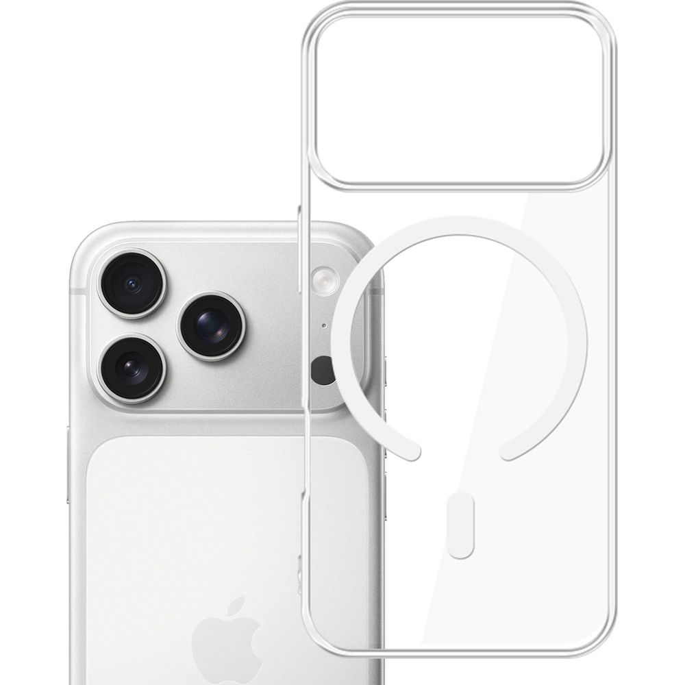 Etui 3mk EverClear MagCase do MagSafe do iPhone 17 Pro, przezroczyste z białym, ochrona przed upadkami Military Grade, solidne zabezpieczenie