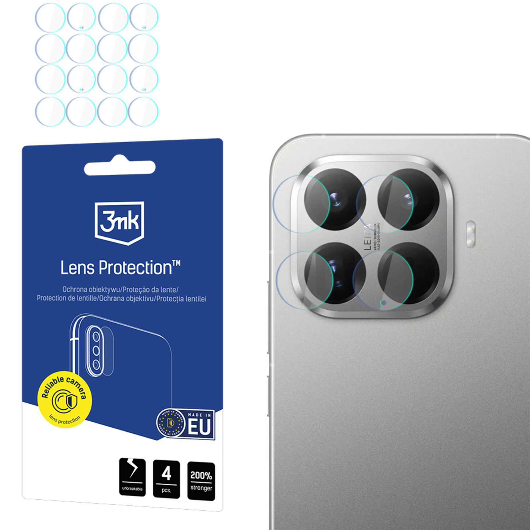 Osłona na aparat 3mk Lens Protection dla Xiaomi 15T Pro, 4 zestawy.