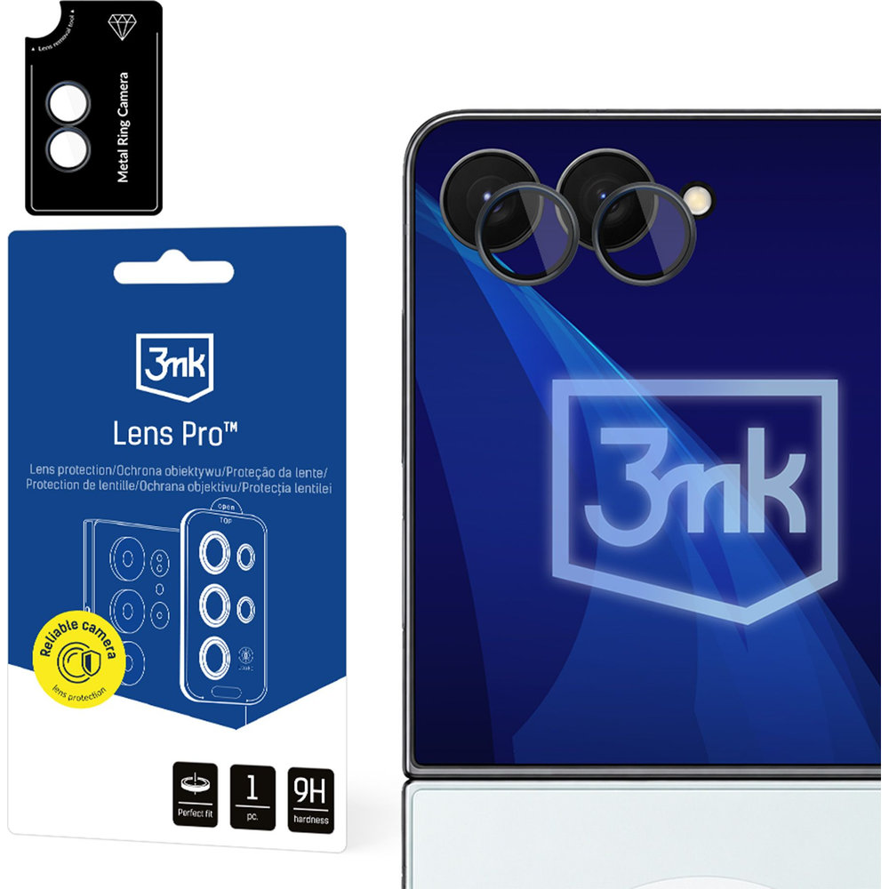 Osłona na aparat 3mk Lens Protection Pro do Galaxy Z Flip8, czarne