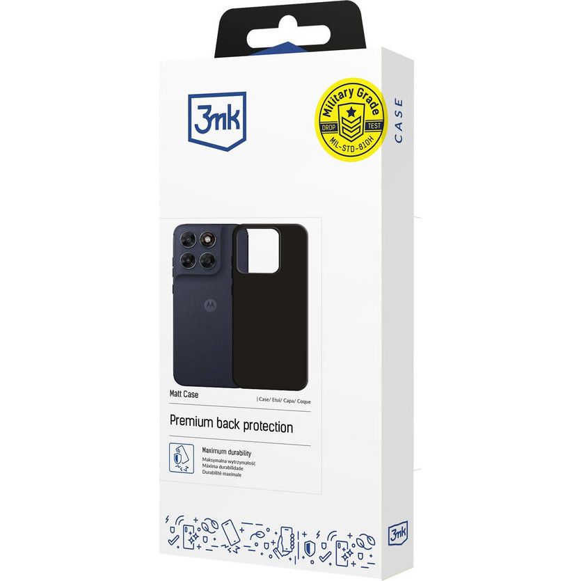Etui 3mk Matt Case do Motorola Moto G87 5G, czarne matowe