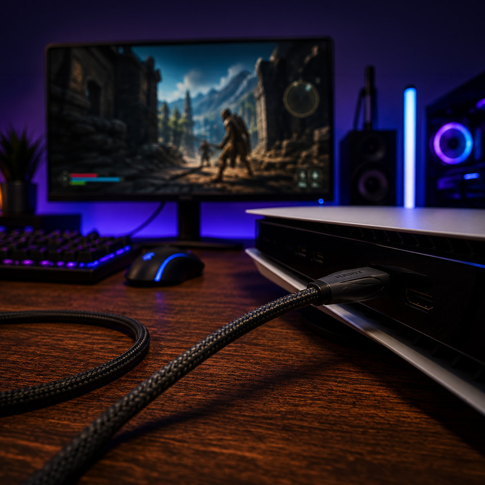 3mk HARDY® Cable, Dolby Atmos eARC HDR10+ prosty kompatybilny, czarny