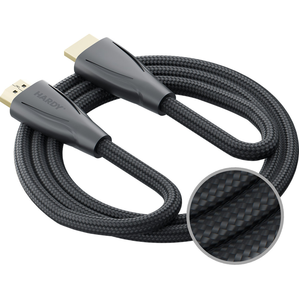 3mk HARDY® Cable, nylonowy oplot trwałe końcówki stabilny odporny, czarny