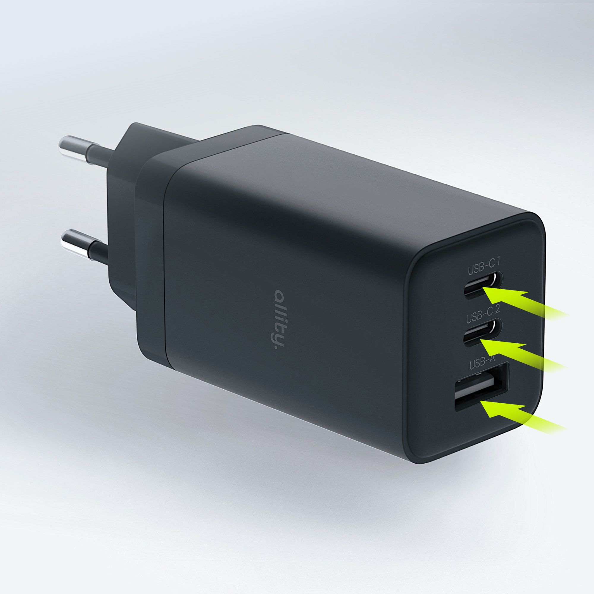 Ładowarka sieciowa GaN Allity ATC-01-65WACC 65 W PD QC