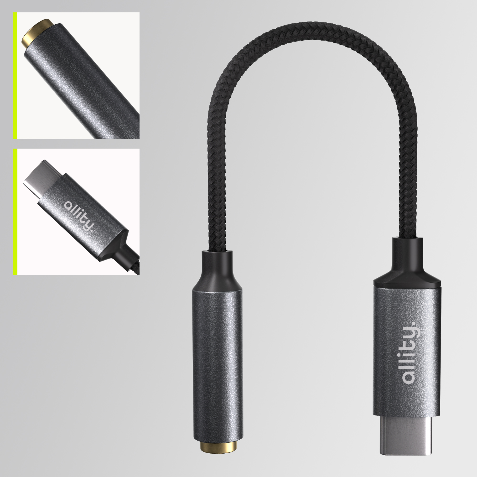 Adapter audio Allity ABA-200 z USB-C do Minijack 3.5 mm