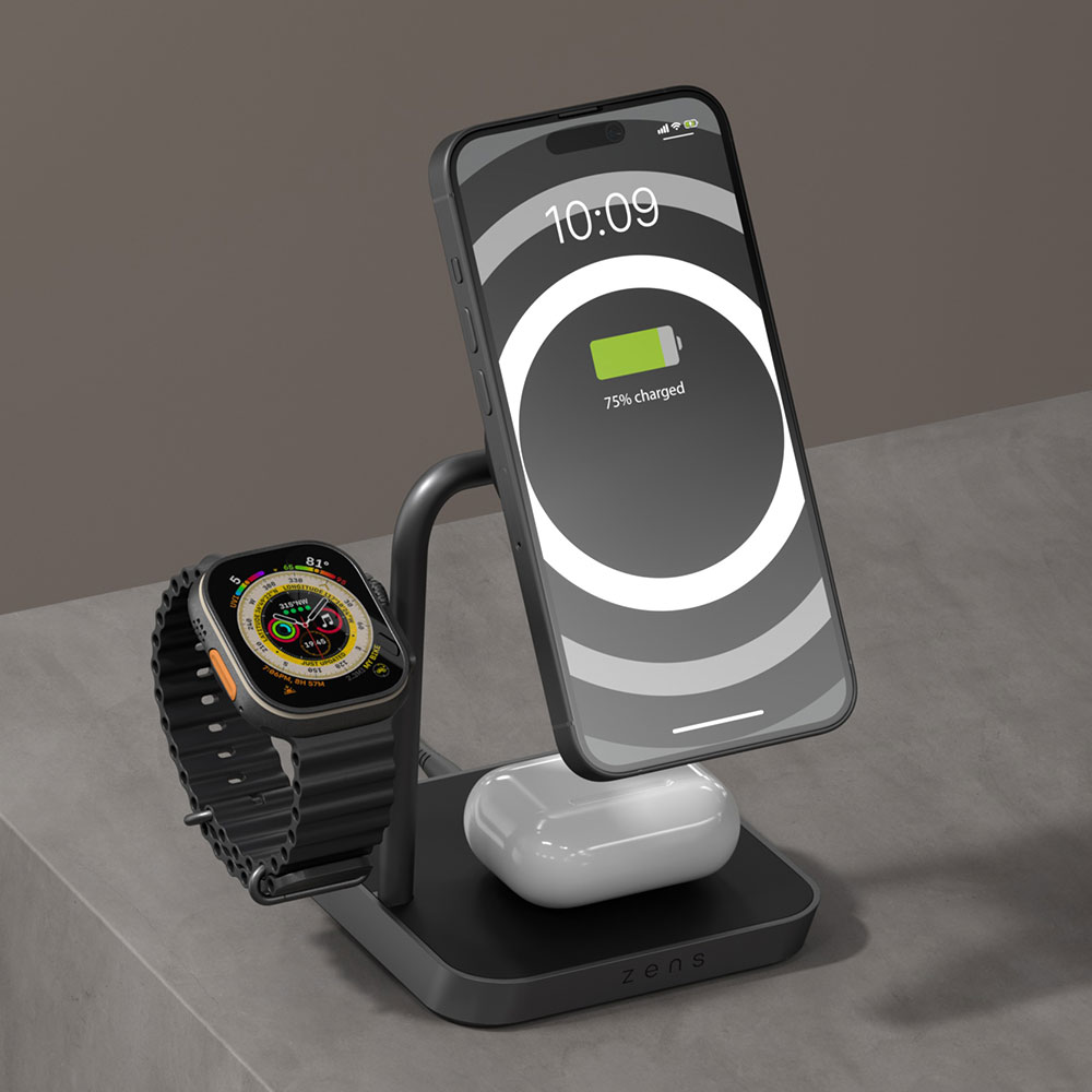 Zens Office Charger Pro 3 – bezprzewodowa ładowarka 3w1 do iPhone, Apple Watch i AirPods