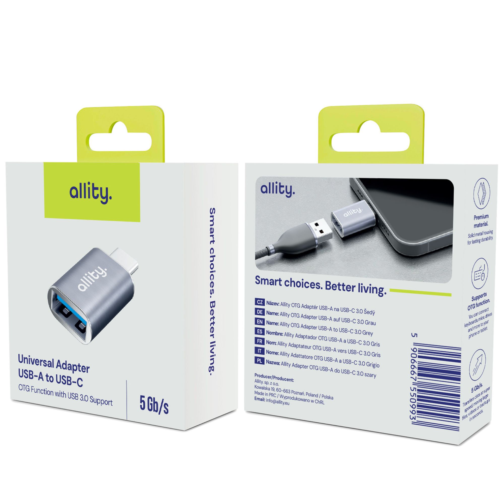 Adapter USB Allity ABA-102 z USB-C do USB-A