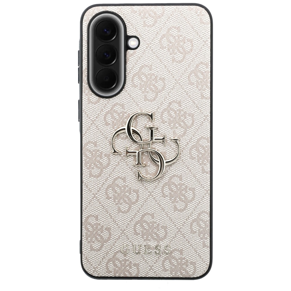 Guess Hardcase Leather, TPU krawędzie elastyczne trwałe bezpieczne praktyczne funkcjonalność, różowe