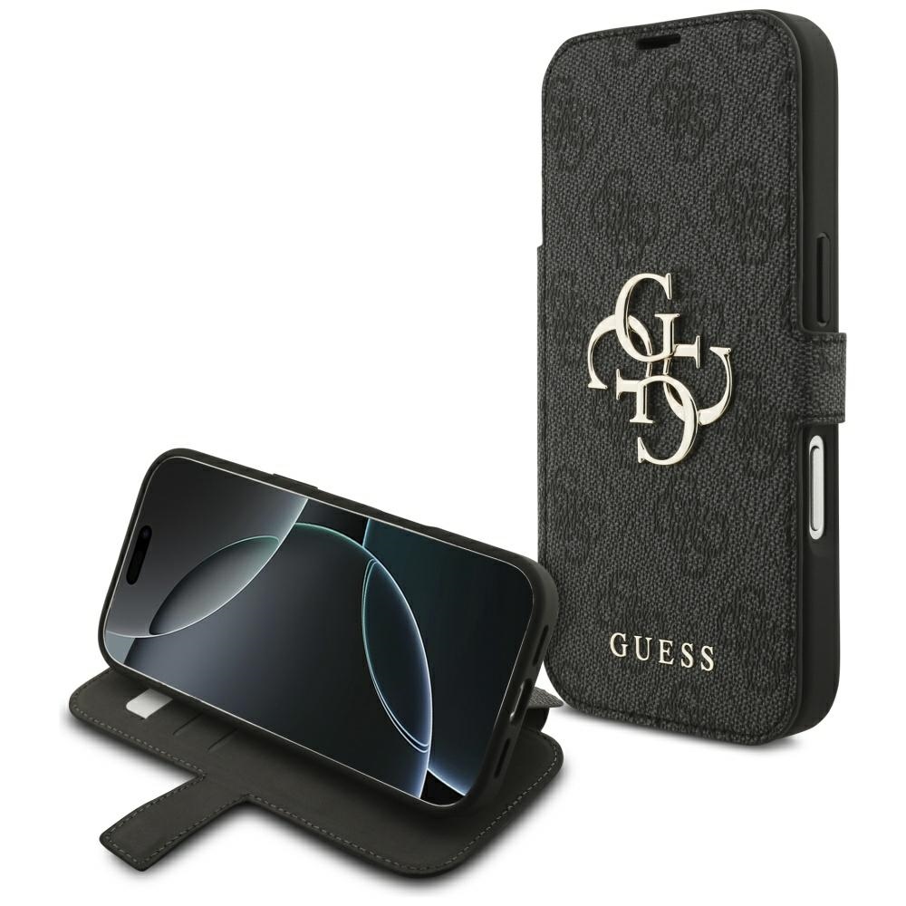 Guess Book 4G Metal Logo stylowy pokrowiec ochronny etui na telefon premium design czarne