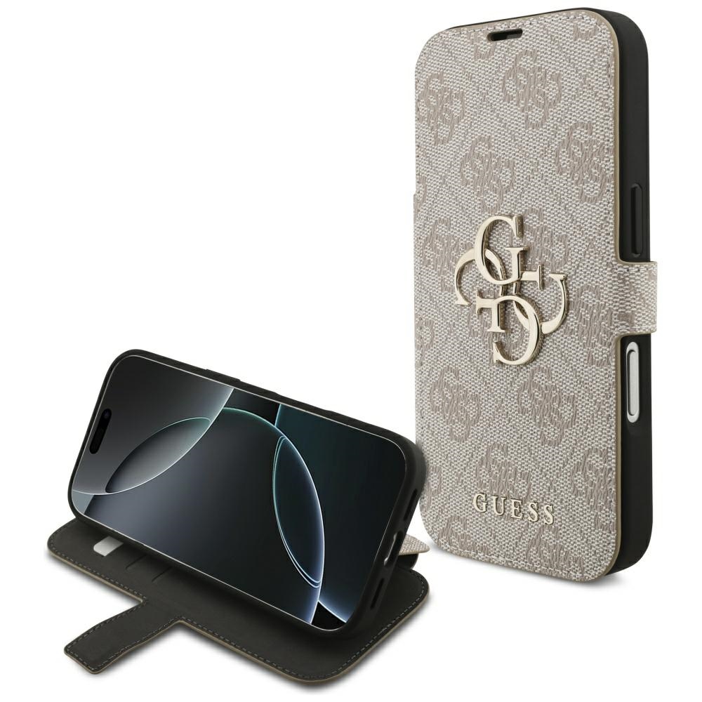 Guess Book 4G Metal Logo stylowy pokrowiec ochronny etui na telefon premium design różowe