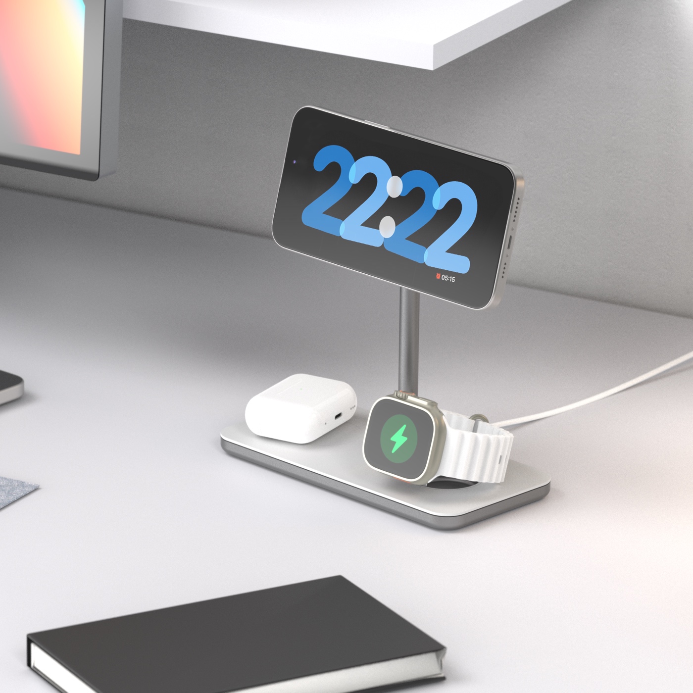 Stabilna konstrukcja podstawki LINQ powered by XTORM 3in1 z dyskretnym wskaźnikiem LED