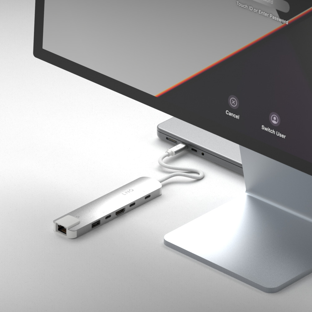 LINQ powered by XTORM 6in1 Pro USB-C Multiport Hub z wyjściem HDMI 4K 60 Hz do monitora