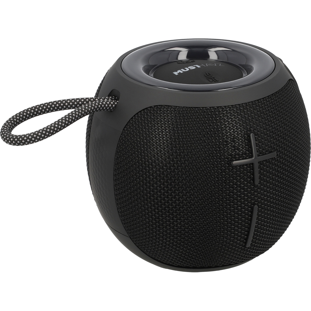 Musthavz Groove czarny, przenośny głośnik Bluetooth 5.0 o mocy 5 W z podświetleniem RGB LED
