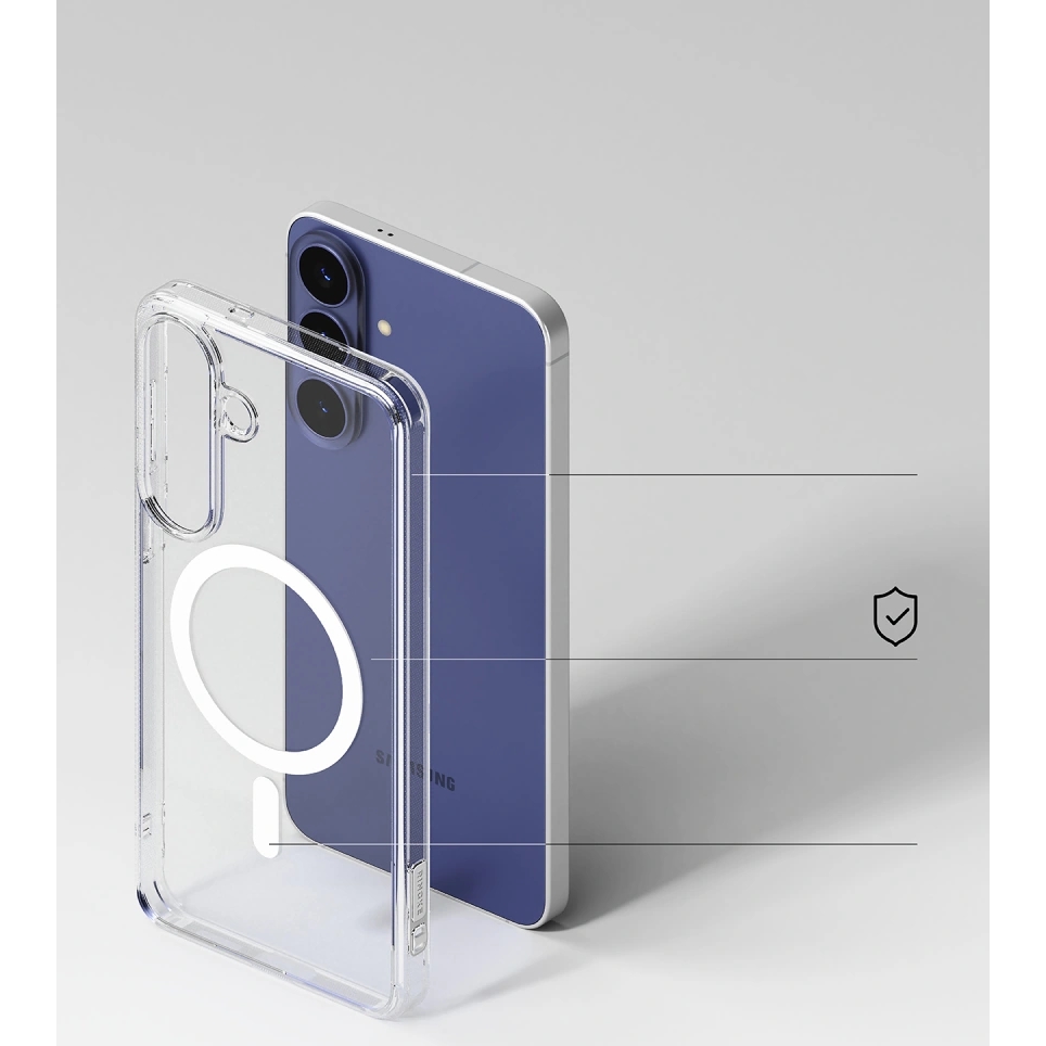 Etui Ringke Fusion Magnetic do Galaxy S26 FE, przezroczyste
