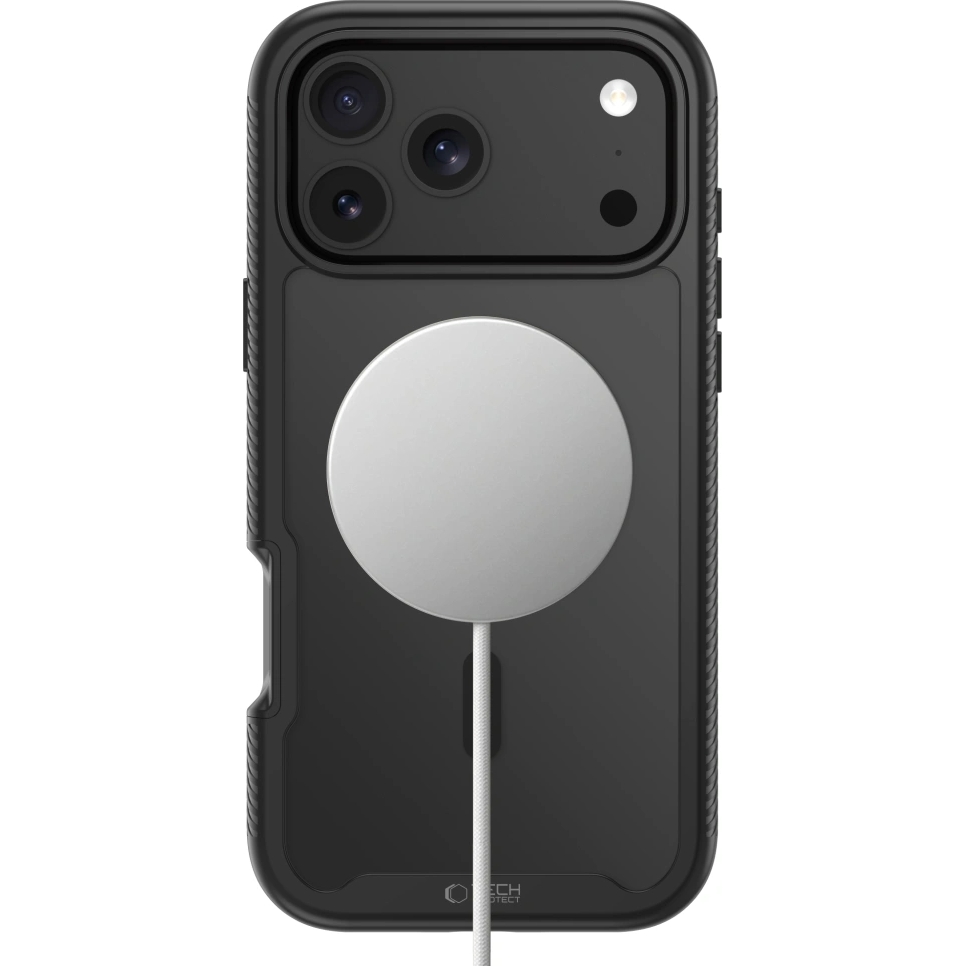 Etui Tech-Protect Defense do MagSafe do  iPhone 18 Pro / 17 Pro, czarne matowe