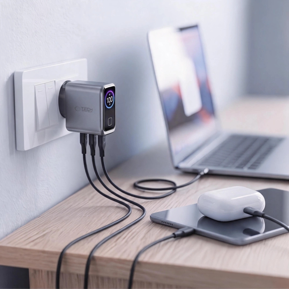 Ładowarka Tech-Protect PowerVision NC100W-GaN 100W z technologią GaN