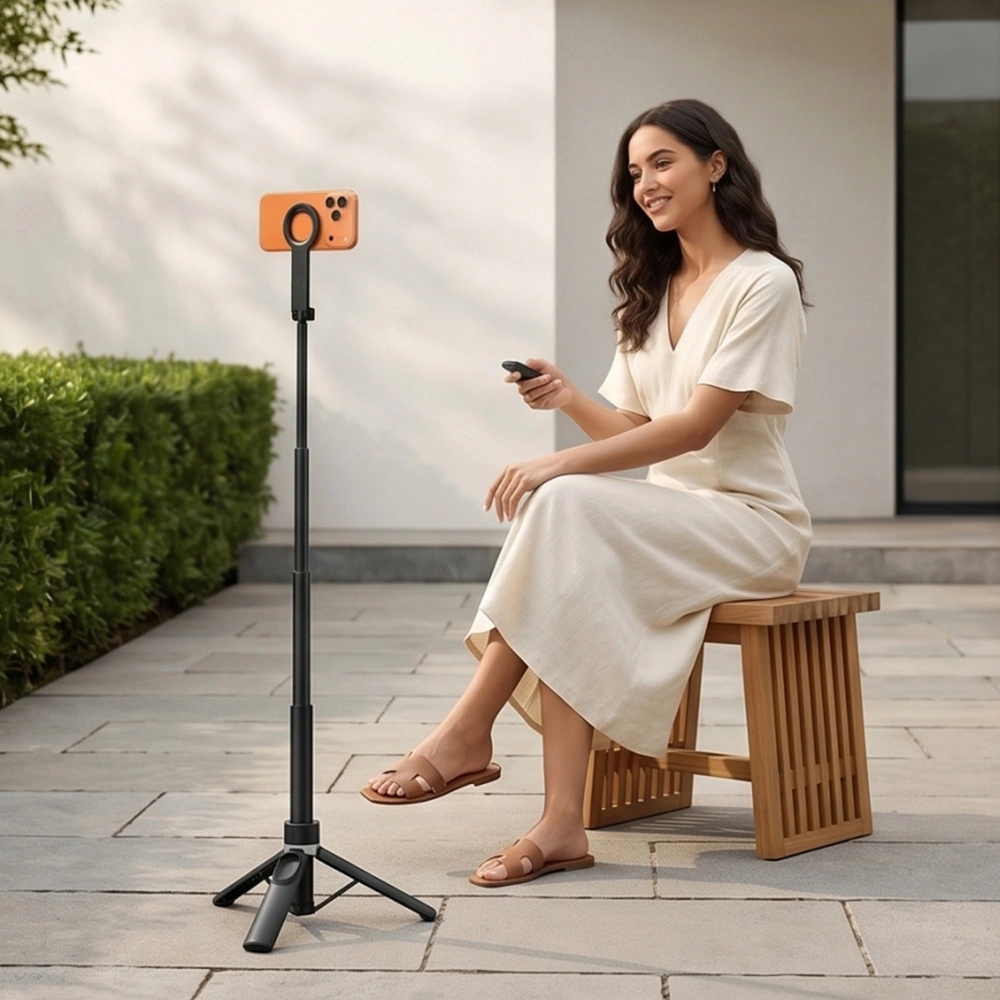 Rozkładany statyw Tech-Protect L11S z teleskopowym wysięgnikiem do 94 cm, czarny