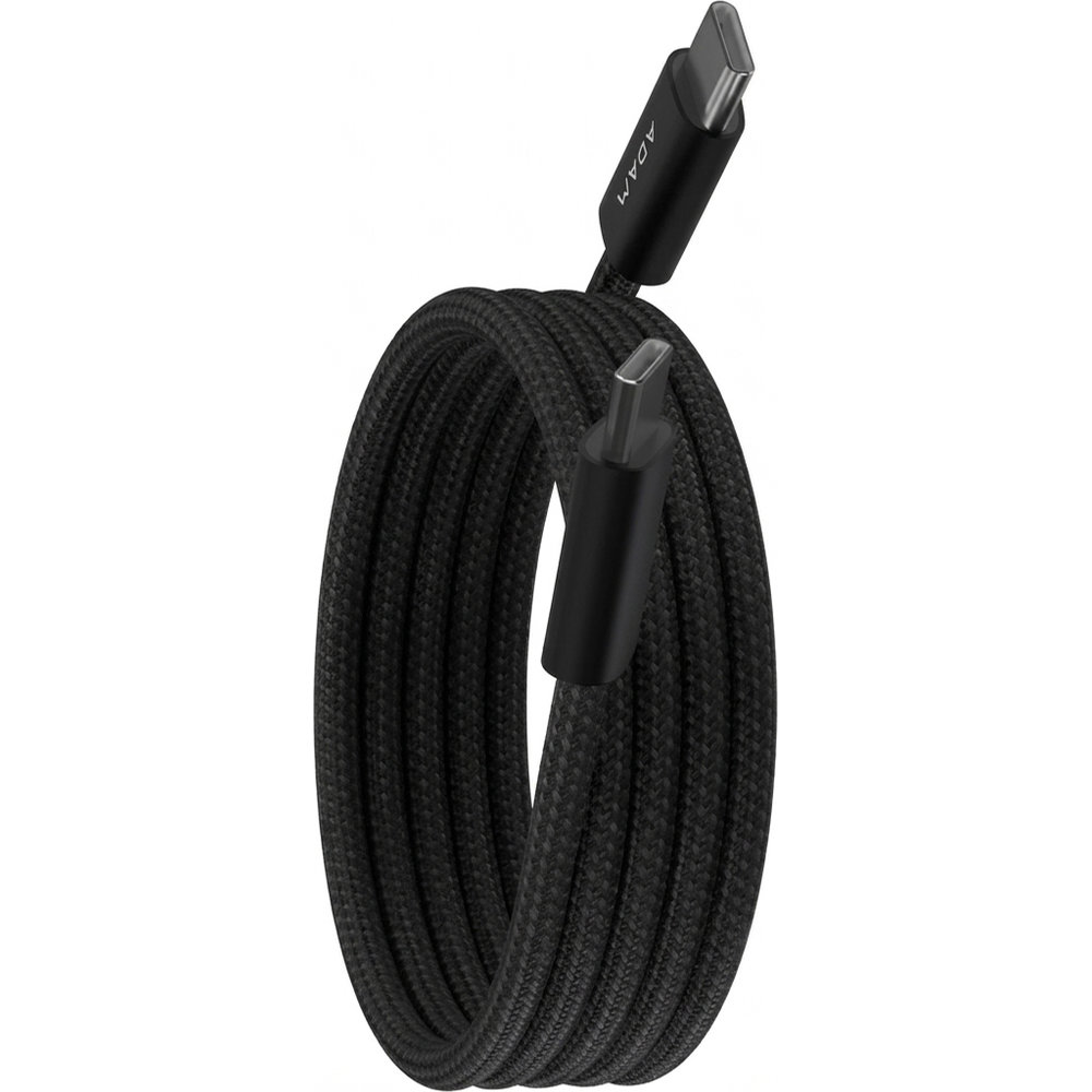 Adam Elements iLinio C100 100W Magnetic Charging Cable, nylonowy oplot i magnetyczne zwijanie, lekki, elastyczny, czarny