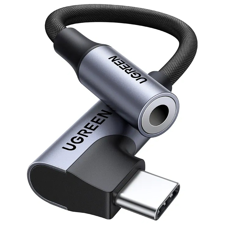 UGREEN CM991, kompaktowy adapter USB-C do słuchawek mini jack 3,5 mm, szary