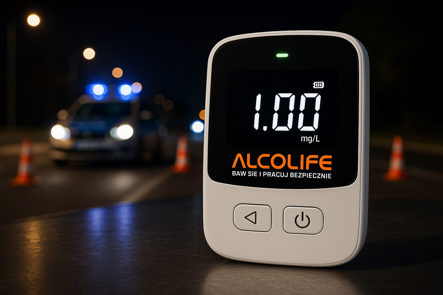 Kompaktowy i poręczny alkomat Baseus SafeJourney Pro Series 470mAh, szary