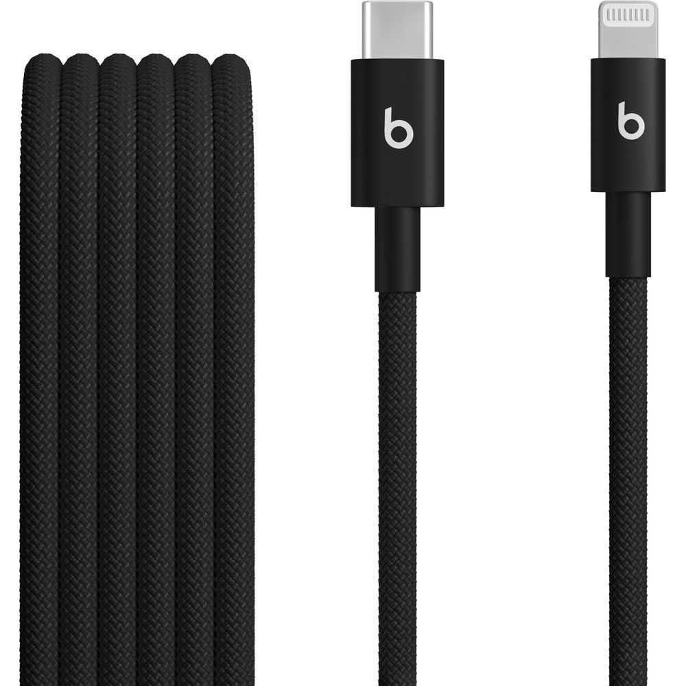Kabel Apple Beats Woven Cable USB-C do Lightning, PD, 1,5 m, czarny, kabel do iPhone iPad, AirPods, szybkie ładowanie trwałość