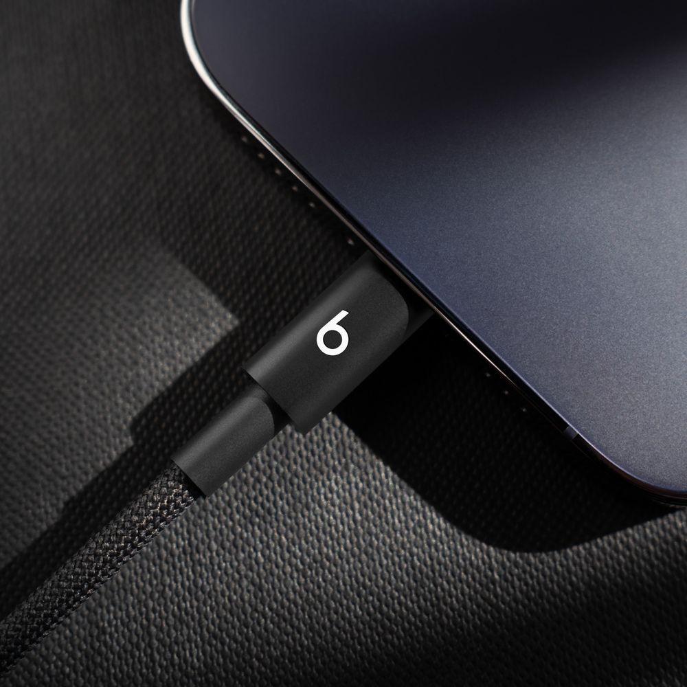 Kabel Apple Beats Woven Cable USB-C do Lightning, PD, 1,5 m, czarny, plecionka wytrzymałość stabilność użytkowania