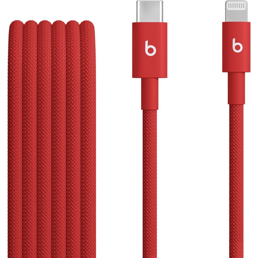 Kabel Apple Beats Woven Cable USB-C do Lightning, PD, 1,5 m, czerwony, kabel do iPhone iPad, AirPods, szybkie ładowanie trwałość