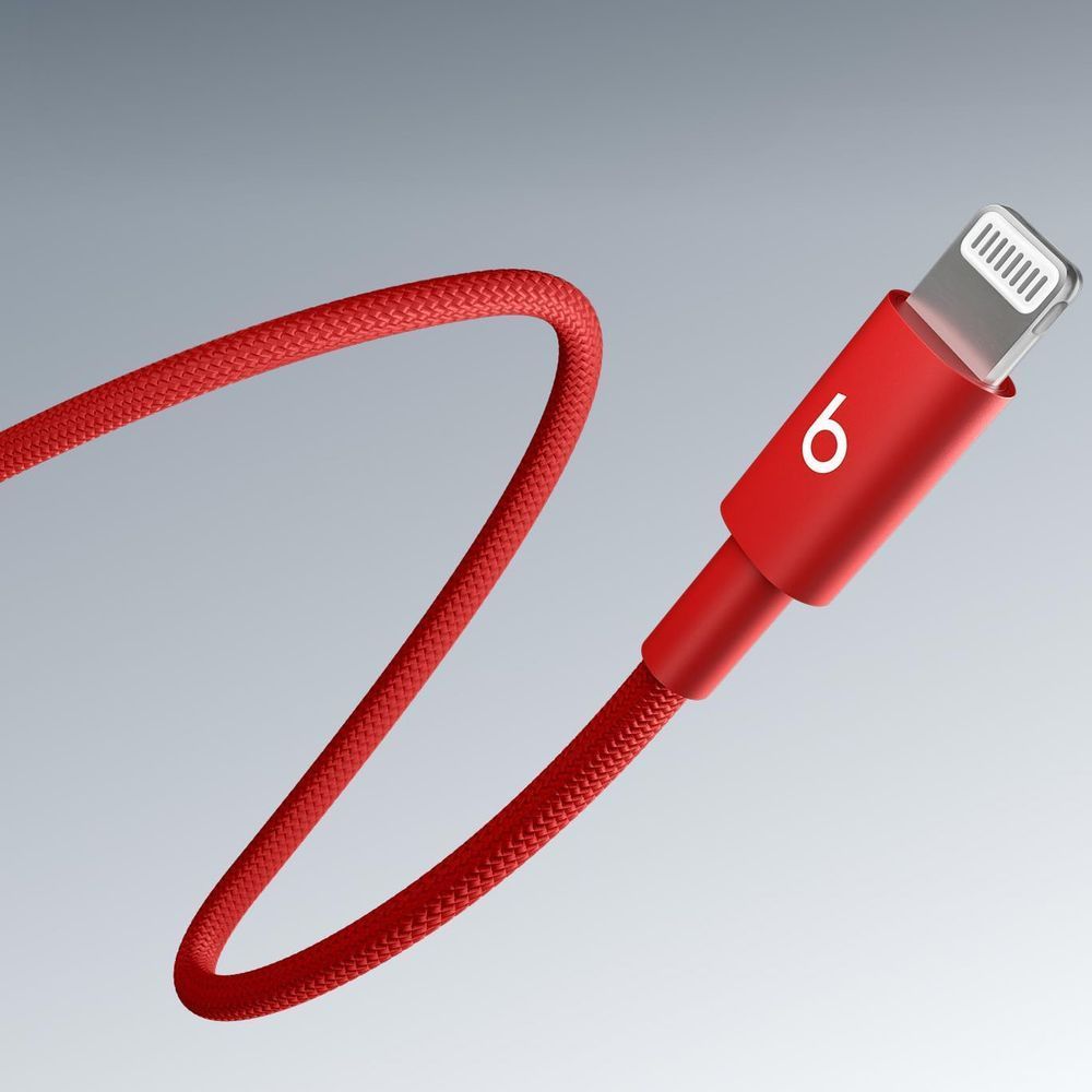 Kabel Apple Beats Woven Cable USB-C do Lightning, PD, 1,5 m, czerwony, transfer danych szybkie ładowanie wygoda