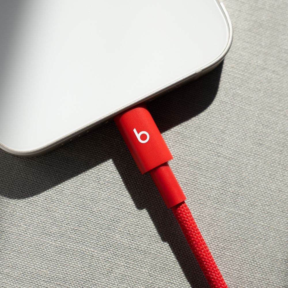 Kabel Apple Beats Woven Cable USB-C do Lightning, PD, 1,5 m, czerwony, plecionka wytrzymałość stabilność użytkowania