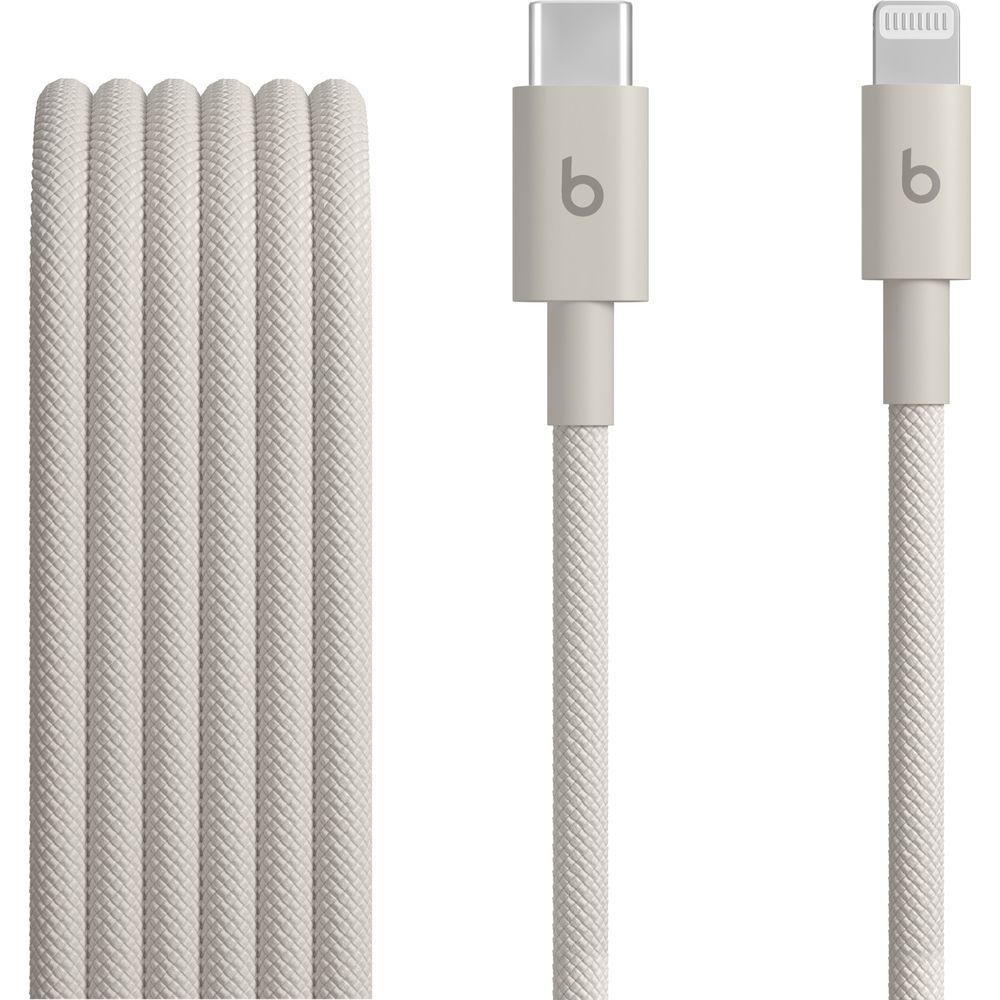 Kabel Apple Beats Woven Cable USB-C do Lightning, PD, 1,5 m, beżowy, kabel do iPhone iPad, AirPods, szybkie ładowanie trwałość