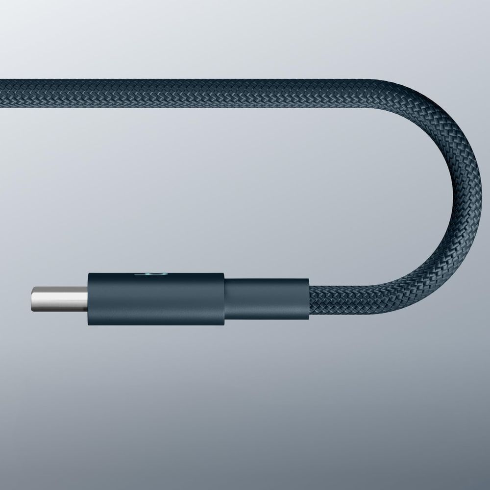 Kabel Apple Beats Woven Cable USB-C do USB-C, 60W, 1,5 m, granatowy, elastyczny odporny kabel, wzmocnione włókna, funkcjonalny
