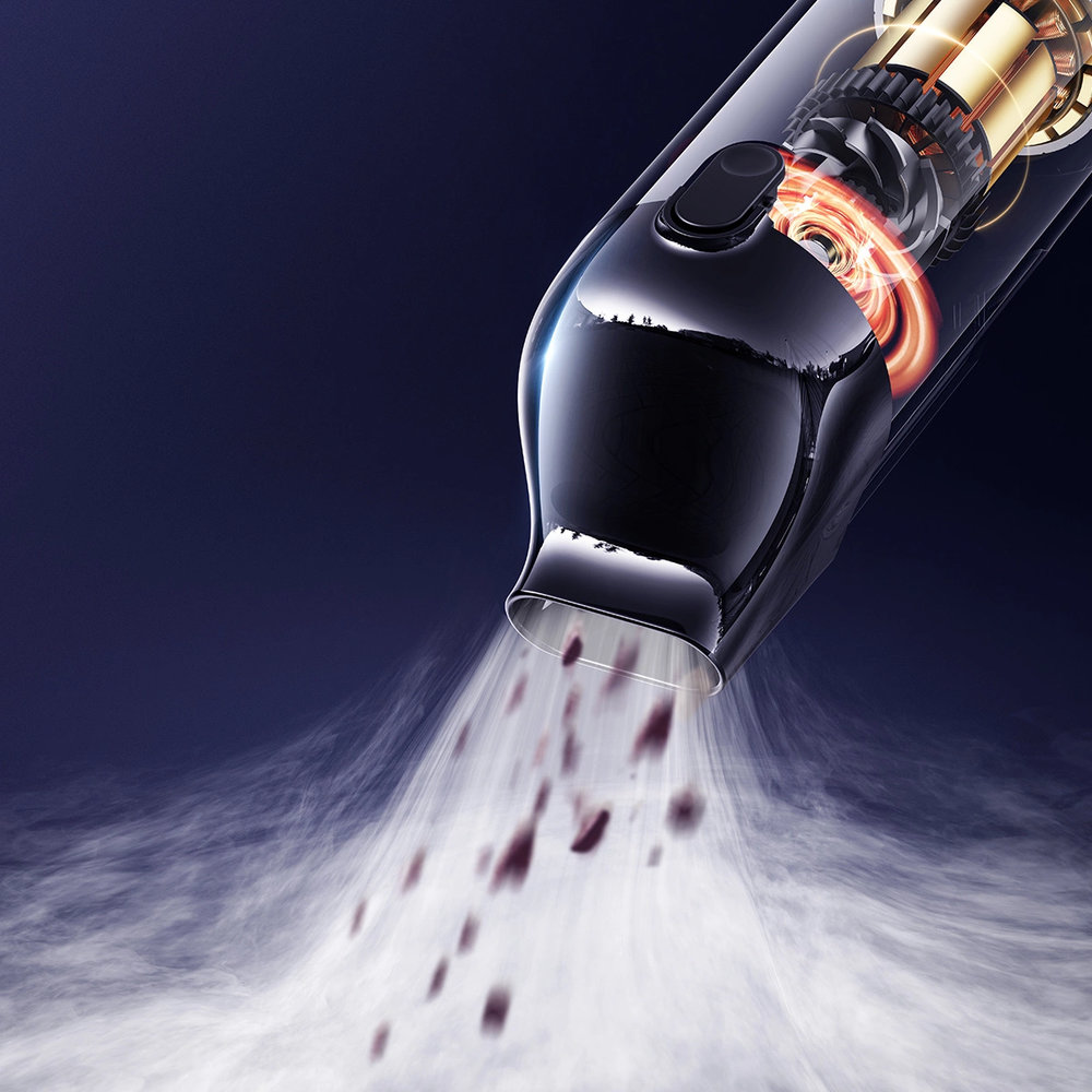 Baseus A5 Car Vacuum Cleaner, szybkie ładowanie USB-C pojemna bateria, czarny