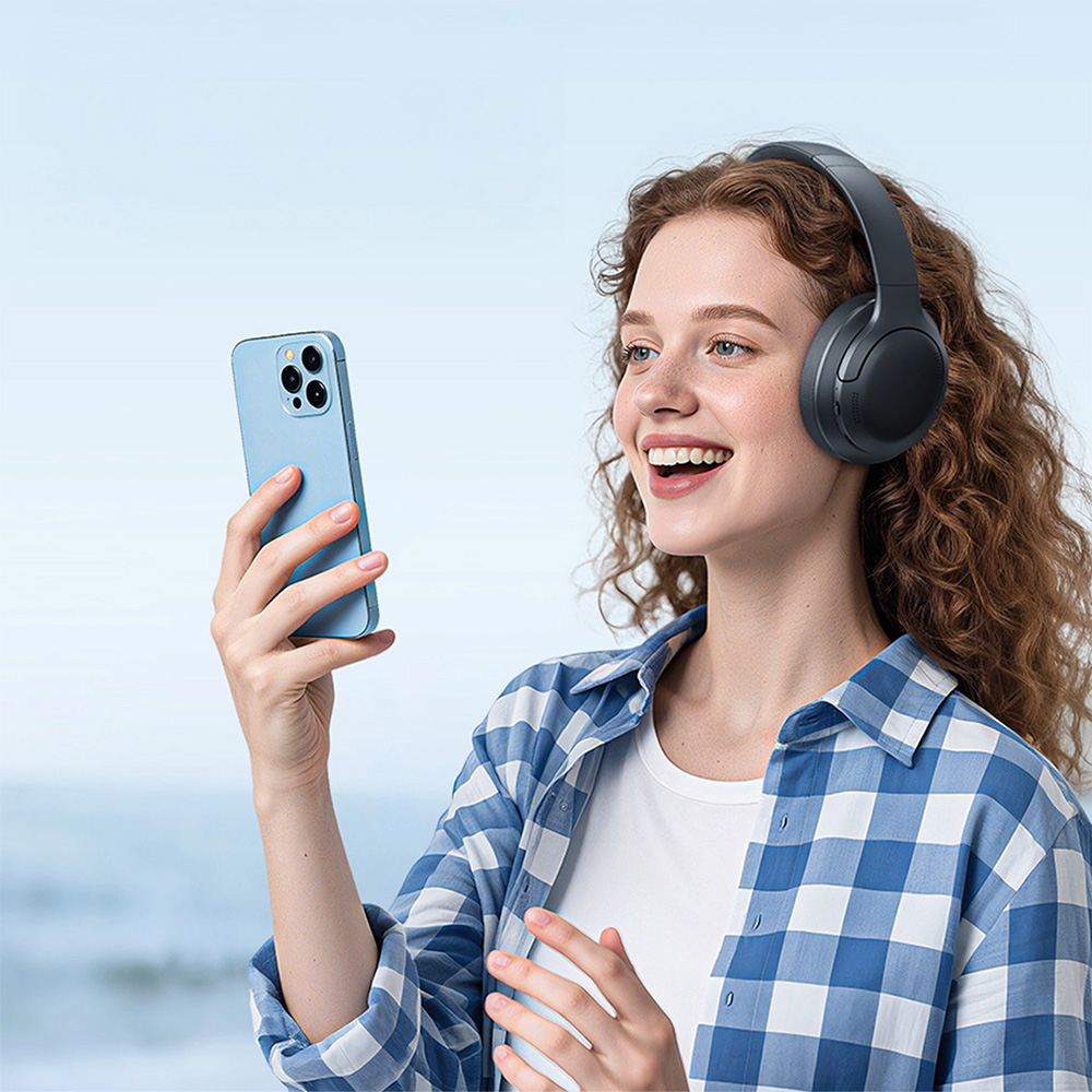 Bezprzewodowe słuchawki nauszne Baseus Bass BH1 Lite, Bluetooth 6.0, czarne