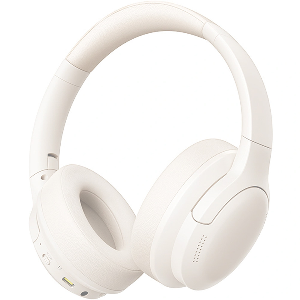 Bezprzewodowe słuchawki nauszne Baseus Bass BH1 Lite, Bluetooth 6.0, białe