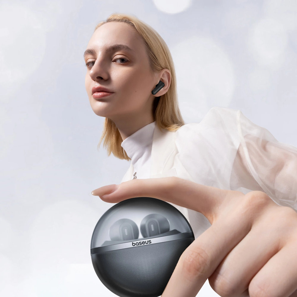 Baseus Bowie E5 True Wireless Earphones, szybkie ładowanie etui gotowe do wyjścia, przydymione-czarne