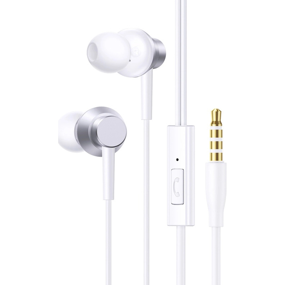 Baseus Encok HZ11, przewodowe słuchawki dokanałowe z mini jack 3,5 mm, białe