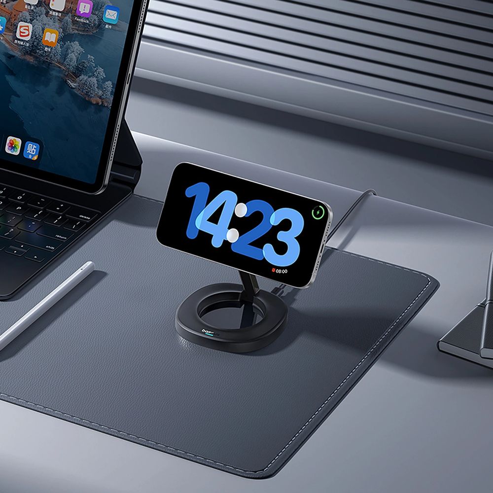 Baseus EnerFill FF11 Foldable Wireless Charger, bezpieczne ładowanie z chłodzeniem i antypoślizgiem, czarny