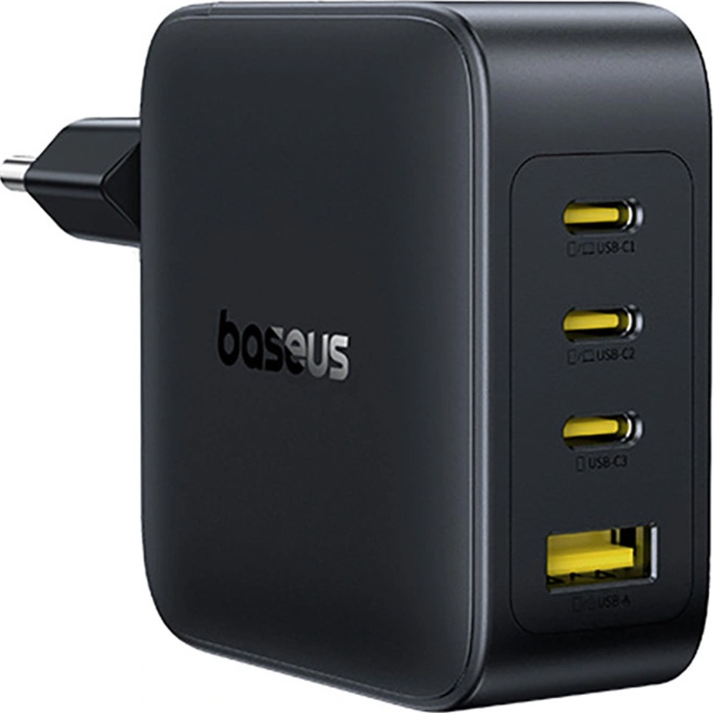 Ładowarka sieciowa GaN Baseus EnerFill FH11, 140W, 1x USB-A, 3x USB-C, czarna